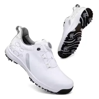 LEATHER WATERPROOF GOLF SHOES FOR MEN 
